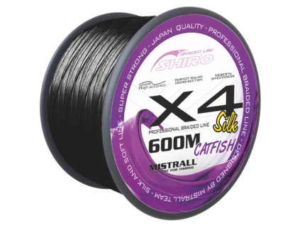 Mistrall šňůra X4 Black catfish 0,60mm 600m černá