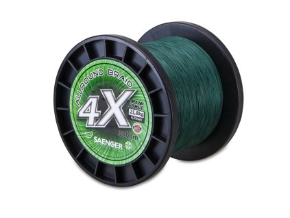 Saenger šňůra 4 X Allround Braid 3000 m 0,35 mm zelená