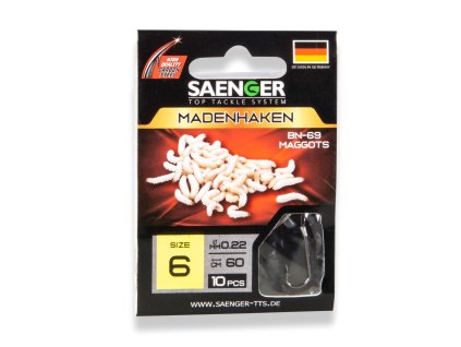 Saenger Návazec na chytání s červy Madenhaken BN-69  vel. 6, 10 ks/bal