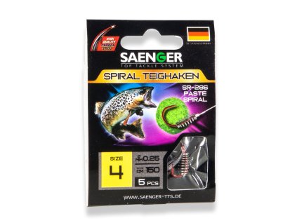 Saenger Návazec pro lov s těstem (háček se spirálou) Teighaken SR-286 vel. 2, 5 ks/bal