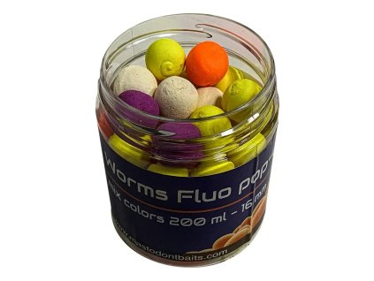 Mastodont Baits Fluo Pop-Up Boilies Worms 16mm 200ml