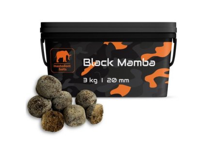 Mastodont Baits Boilies Black Mamba 3 kg 24 mm