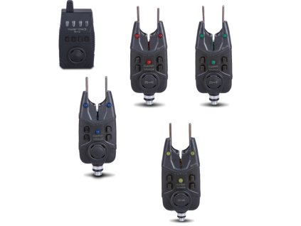 Saenger hlásič záběru Carp Voice R-4 sada 4+1 červená, zelená, modrá, žlutá