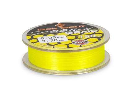 Iron Trout šňůra Spooner Braid 150 m, 0,04 mm, žlutá