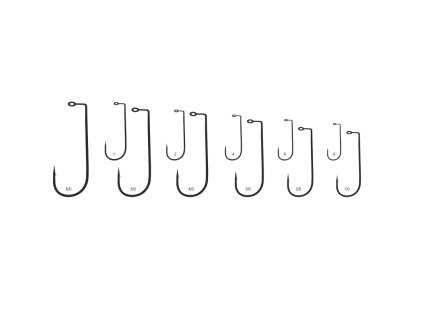 Mistrall jigové háčky Shiro bez nálitku, 3/0, 10ks/bal