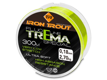 Iron Trout vlasec Fluo line Trema special 300 m 0,18 mm, fluo zelená