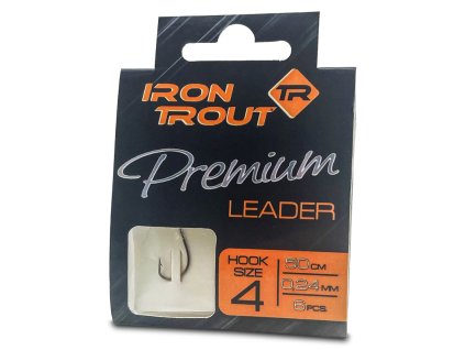 Iron trout návazec Premium Leader 280 cm/0,18 mm, vel. 10, 6 ks