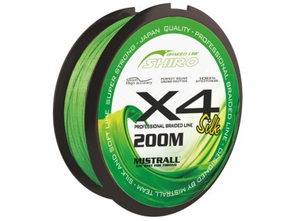 Mistrall šňůra Shiro braided line X4 0,21mm 200m zelená