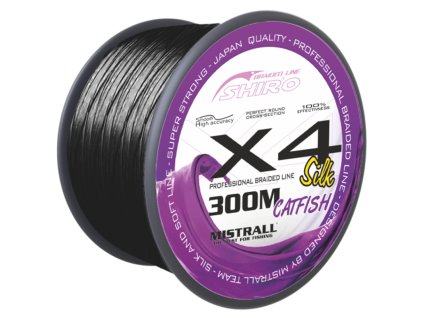 Mistrall šňůra Shiro X4 Catfish 0,40mm 300m černá