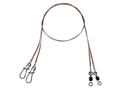 Mistrall ocelové lanko pro lov dravců 7 x 7 varianta 25 cm/6 kg 2ks