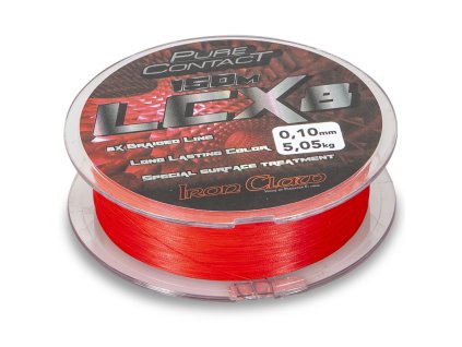 Iron Claw šňůra LCX8 150m 0,24mm červená