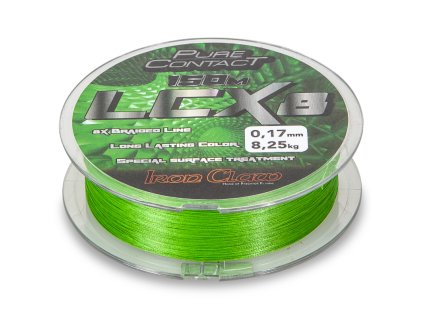 Iron Claw šňůra LCX8 150m 0,10mm zelená