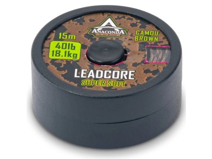 Anaconda olověnka Super Soft Leadcore 60lb 5m hnědá
