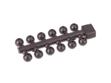 Anaconda korálky Tapered Bore Beads hnědá 6mm 24ks