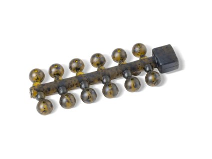 Anaconda korálky Jungle Tapered Holes Beads Jungle zelená průměr 6mm 24ks