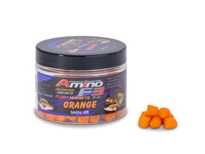 Saenger plovoucí nugetky Amino F-3 8x6mm Pomeranč 50g