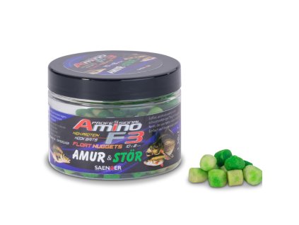 Saenger plovoucí nugetky Amino F-3 8x6mm Amur a jeseter speciál s příchutí Ryba+máta 50g