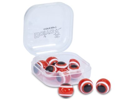 Doiyo skleněné korálky s okem Red 10mm 10ks