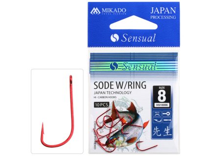 HÁČEK - SENSUAL - SODE W/RING VEL. 8 RED - 10 ks