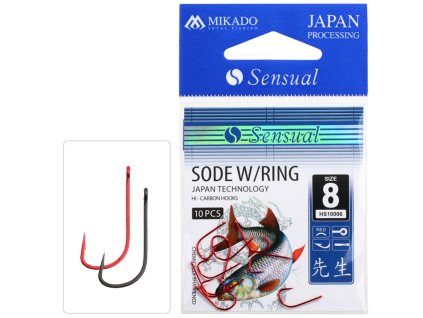 HÁČEK - SENSUAL - SODE W/RING VEL. 10 RED - 10 ks