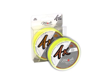 PLETENÁ ŠŇŮRA - NIHONTO FINE BRAID - 0.12mm/8.8kg/150m - FLUO/ŽLUTÁ - 1 cívka