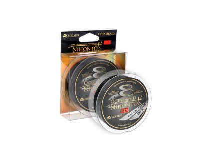 PLETENÁ ŠŇŮRA - NIHONTO OCTA BRAID - 0.14mm/10.15kg/150m - ČERNÁ - 1 cívka