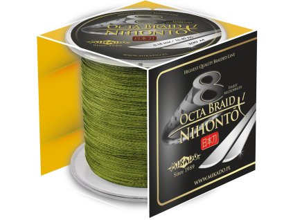 PLETENÁ ŠŇŮRA - NIHONTO OCTA BRAID - 0.08mm/5.15kg/300m - ZELENÁ - 1 cívka