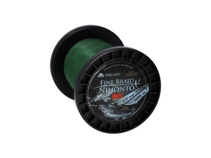 PLETENÁ ŠŇŮRA - NIHONTO FINE BRAID - 0.16mm/12.5kg/3000m - ZELENÁ - 1 cívka