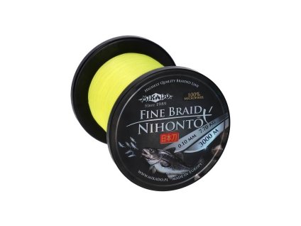 PLETENÁ ŠŇŮRA - NIHONTO FINE BRAID - 0.40mm/34.9kg/3000m - FLUO/ŽLUTÁ - 1 cívka