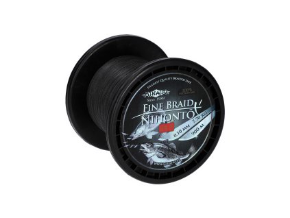 PLETENÁ ŠŇŮRA - NIHONTO FINE BRAID - 0.20mm/16.6kg/900m - ČERNÁ - 1 cívka