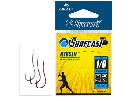 HÁČEK - SURFCAST - RYUSEN VEL. 8 RED - 10 ks