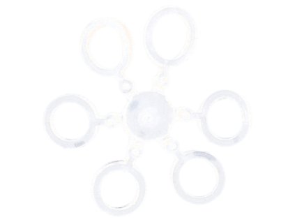 GUMKY NA PELETY - METHOD FEEDER - NA KROUŽKU - 6mm - BÍLÝ - 18 ks