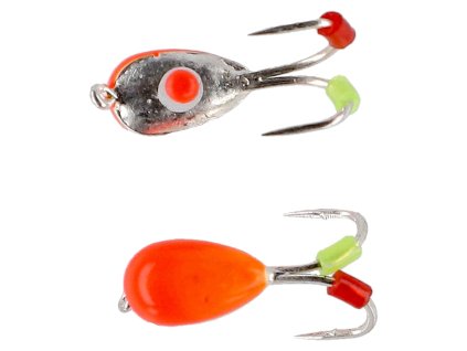 NÁSTRAHA - ICE BUG ORANŽOVY VEL. 4mm - STŘÍBRNÝ - 4 ks