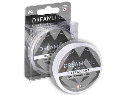 PLETENÁ ŠŇŮRA - DREAMLINE ULTRALIGHT - 0.035mm/2.53kg/10m - BÍLÁ - 1 cívka