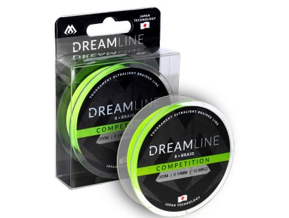 PLETENÁ ŠŇŮRA - DREAMLINE COMPETITION - 0.23mm/23.61kg/300m - FLUO ZELENÁ - 1 cívka