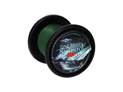 PLETENÁ ŠŇŮRA - NIHONTO FINE BRAID - 0.06mm/3.25kg/900m - ZELENÁ - 1 cívka