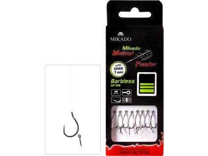 NÁVAZEC - METHOD FEEDER  - vel. 8 - Háček bez protihrotu s jehlou / vlasec: 0.23mm/10cm - 8 ks