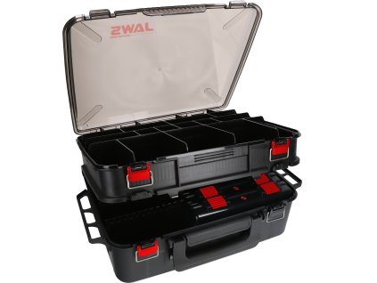 BOX - TWO-COMPARTMENT JAWS (47x34x19cm) - BLACK - 1 pcs.