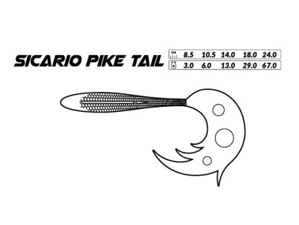 NÁSTRAHA - SICARIO PIKE TAIL 24cm/67g/PIKE - 1 ks