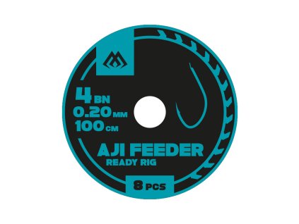 READY RIGS - AJI FEEDER nr 16 BN / żyłka: 0.10mm/100cm - 8 pcs.