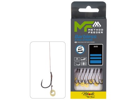 MF RIG - WITH BAIT BAND - BARBLESS HOOKS NO 10 DB / braid: 0.12mm/10cm - 8 pcs.