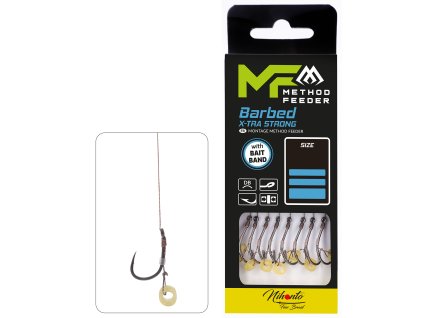 MF RIG - WITH BAIT BAND - BARBED HOOKS NO 8 DB / braid: 0.12mm/10cm - 8 pcs.