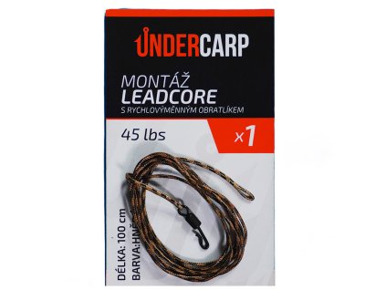 Montáž Leadcore s rychlovýměnným obratlíkem 45 lbs / 100 cm hnědá - 1 kus v balení