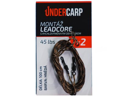 Montáž Leadcore s rychlovýměnným obratlíkem 45 lbs / 100 cm hnědá - 2 kusy v balení