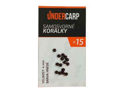 Samosvorné korálky hnědé - 4 mm