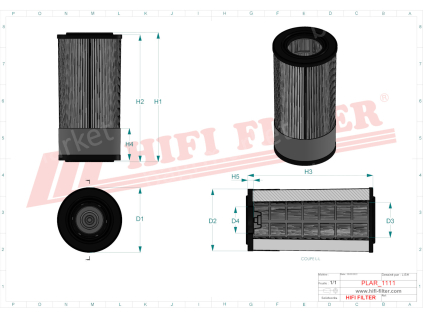 rozměry filtru SA 160103