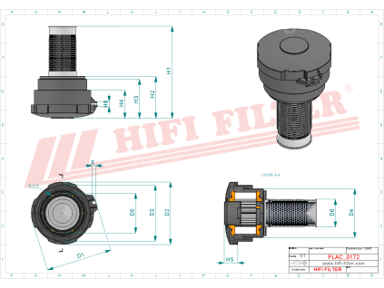 rozměry filtru TCO 303