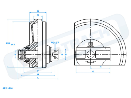 vodici kolo CAT 303E CR idler