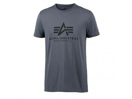 alpha industries basic t tee grey black black 100501 412 1