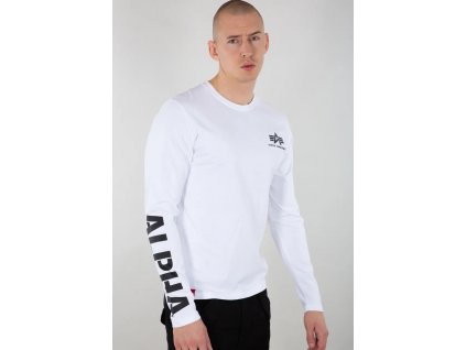 Sleeve Print Heavy LS White